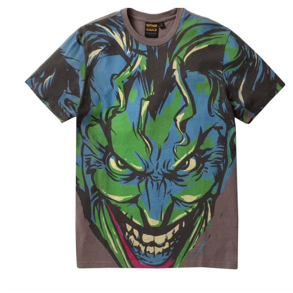 Staple Pigeon x Batman Joker Face All Over Front T-Shirt NWT!! Mens Size Large